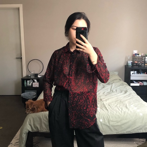 Split Back Blouse - Picture 1 of 4